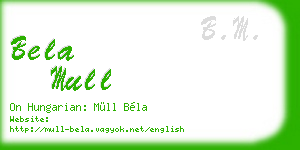 bela mull business card